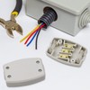 2 PCS 3 Terminal Electrical Junction Box Flex Connector Grey