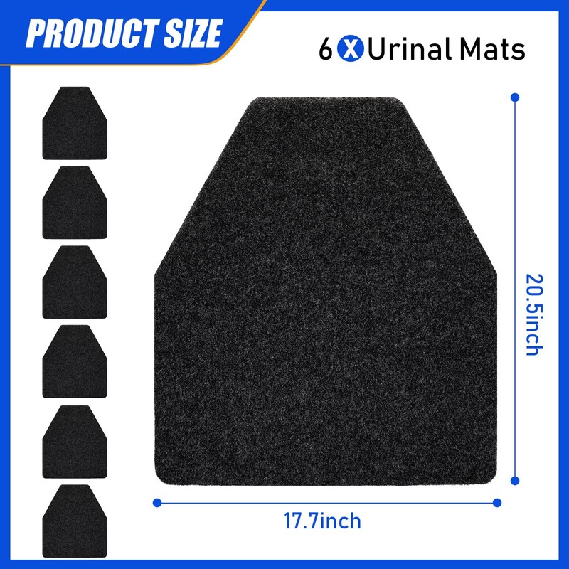 Nuanchu 6 Pack Nonslip Floor Mats - Water Absorption Urinal
