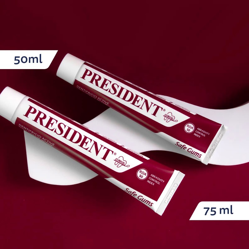 President DENTIFRICIO ACTIVE ad Attività Gengivale. Per gengive irritate, infiammate
