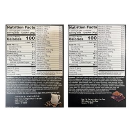 PROTIFIT - High Protein Caramel Caffe Latte & Dark Chocolate Pudding & Shake Mix 2 Pack, 15g Protein, Low Calorie, Low Fat, Low Carb, Aspartame Free, Idea Protein Compatible, Meal Replacement, 7 Servings Per Box, (2 Pack)
