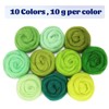 GEHARTY Wool Roving for Crafts, 10 Colors, 10g Each, 100%