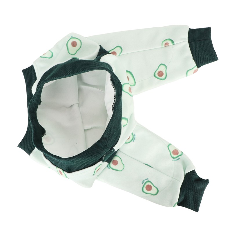 Pet Long Sleeve Pajamas Breathable Soft Elastic Cute Avocado Print