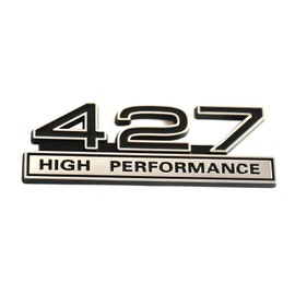 1pc 427 Liter 7.0 Engine High Performance Badge 3D Decals Stickers Cars Trucks (Chrome Black)
