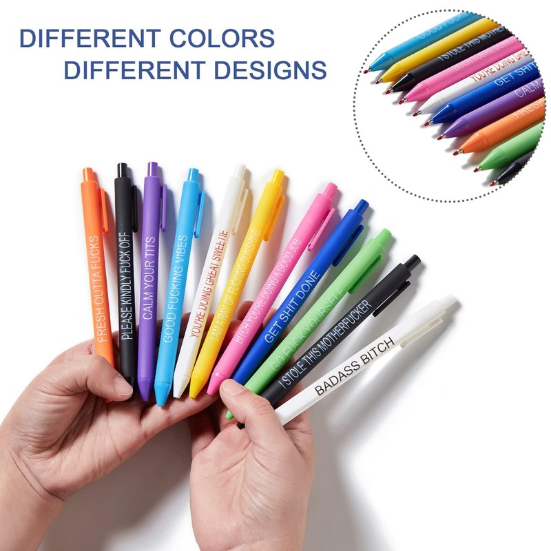 HLPHA 11PCS Funny Office Pens - Sarcastic, Snarky, Dirty Word