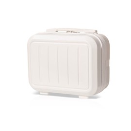 Balakaka Beauty Case ABS with Soft Handle, Cosmetic Case, Hard Shell for Toiletries, Travel, Excursion, Beauty Case, Portable, Waterproof Beauty Case, Hard Shell for Women and Girls, White (white 1)