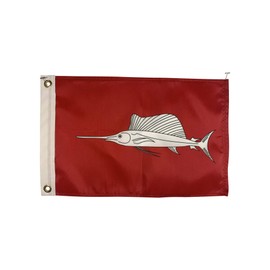 12x18 Sailfish Fishing Boat Flag - Durable All-Weather Nylon & Reinforced Fly End Stitching - Made in The USA