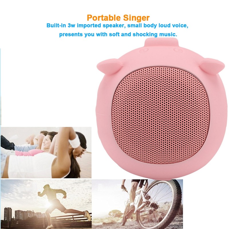 Lovely Pig Mini Wireless Bluetooth 5.0 Speaker Built in Mic