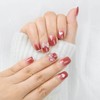 Sethaxy French Nail Tip, Animal Pattern, Short Press On Nail,