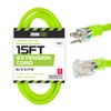 Iron Forge Cable Weatherproof 15 Ft Outdoor Extension Cord -