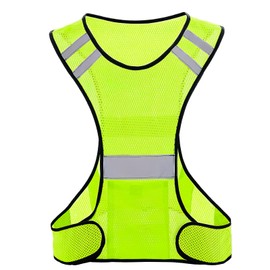 eModwey Running Vest for Jogging, Reflective High Visibility Vest, Breathable and Ultralight, Safety Vest for Men and Women, for Night Activities, Neon Yellow
