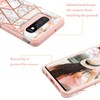 Fingic for S10 Case Rose Gold Marble Design Shiny Glitter