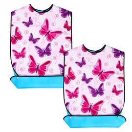 FiBiC Nursing Apron, Button Type, Adult, Bib, Nursing Nursing Meal Reception (Cherry Blossoms and Birds), Cherry blossoms and small birds