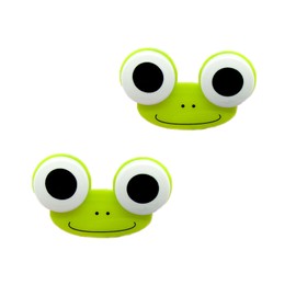XHLIZHU 2/3/5PCS Frog Contact Lens Case, Cartoon Frog Shape Contact Lens Holder Cartoon Animal Lens Box (2Pcs A)