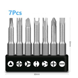7-Piece Specially Shaped Screwdriver Set, Special Bit Set, Triangle Screwdriver, Special Screwdriver, Special Shaped Screwdriver Set, 50 mm