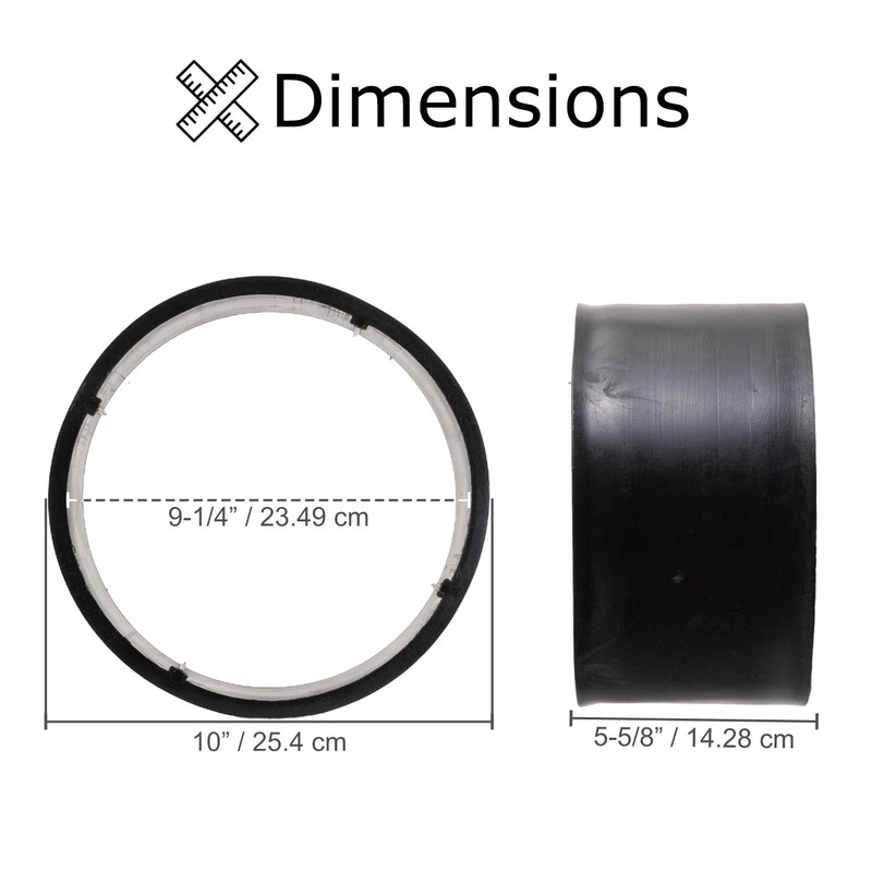 AlveyTech 10" x 4.50-5 PVC Plastic Tire Sleeve for Drift