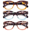 KoKoBin 3er Pack Lesebrillen Runde Oversized Damen Herren Anti Blaulicht