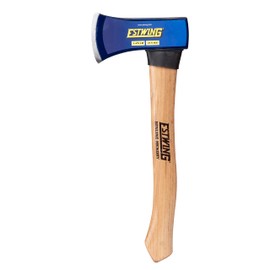 Estwing Axe, 1.25 lb Forged Head with 14-Inch Hickory Wood Handle, Hardened up to 50-55 HRC, Suitable for Cutting, Chopping, Splitting, and Shaping Wood, Model #62370