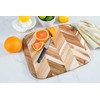 Lipper International Acacia Herringbone Rounded Edge Cutting and Serving Board