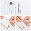 Hearbeingt Fish Hook Cremation Jewelry for Ashes, Memorial Urn Necklace