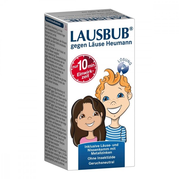 LAUSBUB against Lice Heumann Solution Including Set, 100 ml Solution