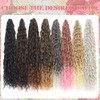 24Inch Deep Wave Twist Curly Crochet Hair Extensions 6Pack Deep