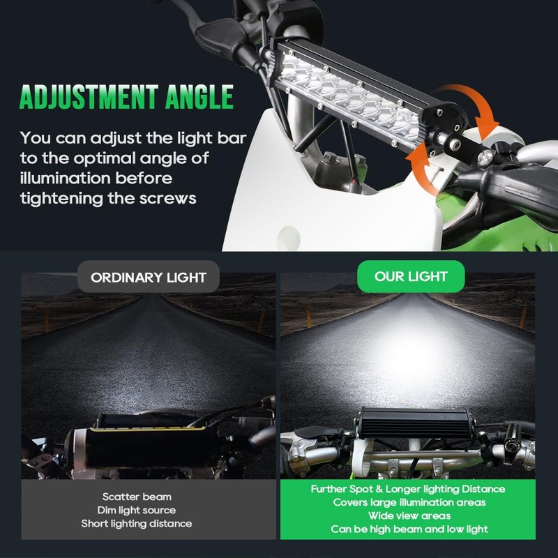 AUTOVIC Light Bar Kit Waterproof Plug-Play Driving Light Kit 7/8"