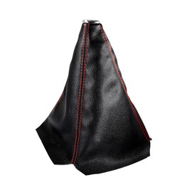 Yourkar Car Shift Knob Dust Cover, Auto Gear Shift Knob Boot, Dust-Proof Shifter Sleeve Replacement Suitable for Most Manual or Automatic Cars, Universal Interior Car Accessories (Leather, Red)