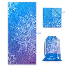 Diveblues Microfiber Beach Towel Fast Drying, Extra Large 71" x 32" Sand Free Beach Towel Super Lightweight Towels for Swimming Pool, Camping, Picnic, Yoga Gym Sports