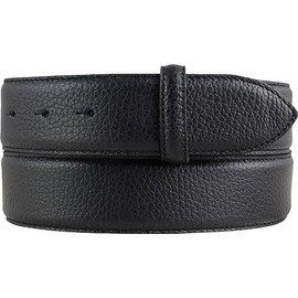 BELTINGER Belt with Pigment Embossing and Quilted Seam without Buckle 4 cm Fashionable Leather Belt for H-Buckle 40 mm Women Men Jeans Belt 4 cm, black