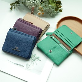 Royal Bagger Genuine Leather Women's Coin Purse - RFID Blocking Small Wallet, Casual Zipper Change Pouch for Daily Use 3200 (Royal Blue)