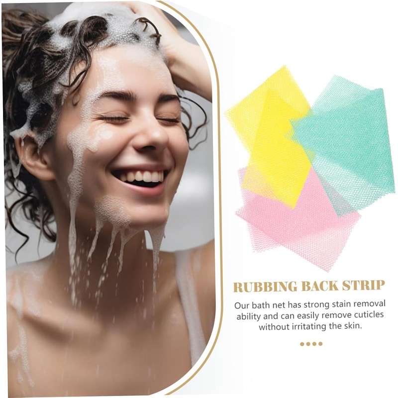 Tira Exfoliante Larga MERRYHAPY Red de Baño 3 Piezas para