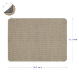Ubbi Baby Floor Mat, Thick and Comfortable 40.5 x 57 Padded Play Mat for Babies and Toddlers, Detachable Cotton Muslin Cover, Machine Washable and Foldable, Taupe