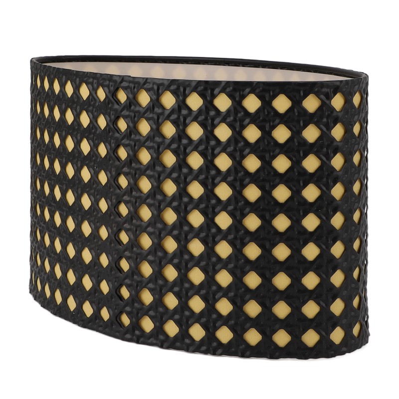 Lampshade Oval Shaped Hollow Metal Carved Compatible E27 E14 Caliber
