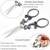 BIHRTC 5.1inch Sewing Scissors Household Scissors Stainless Steel Straight Pointed