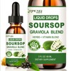 Soursop Graviola Liquid Drops, Organic Soursop Leave Extract w/Sea Moss,