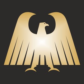 AMA SHOP Sticker Prespaced PVC Eagle mod.16 color Gold |Sticker for Helmet, Motorcycle, Camper,Boat | autoTuning |