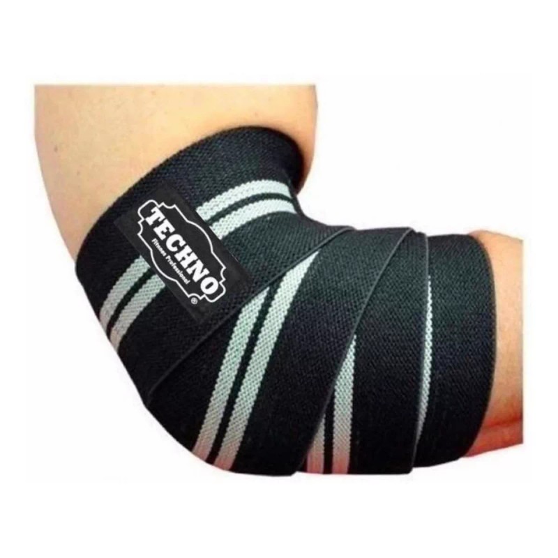 Techno Vendas Para Codos Elásticas Gym Pesas Crossfit (2 Vendas)