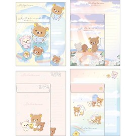 San-x Rilakkuma Letter Set LH82701 Rilakkuma Sunny After Rain, Sunny Premonition, Michi Kaeri, Welcome Home Envelope, Stationery