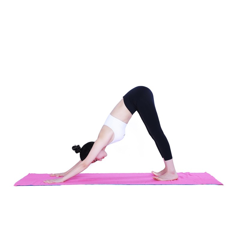 voidbiov Bikram Yoga Mat Towels Extra Long Dot Grip Blue