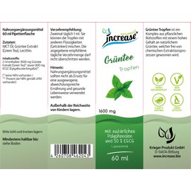 Liposomal Green Tea/Green Tea Drops High Dose - (48,000 mg per Pack) 1600 mg Green Tea per Daily Dose of which 800 mg ECGC (Epigallocatechin Gallate) -MCT Oil - High Bioavailability