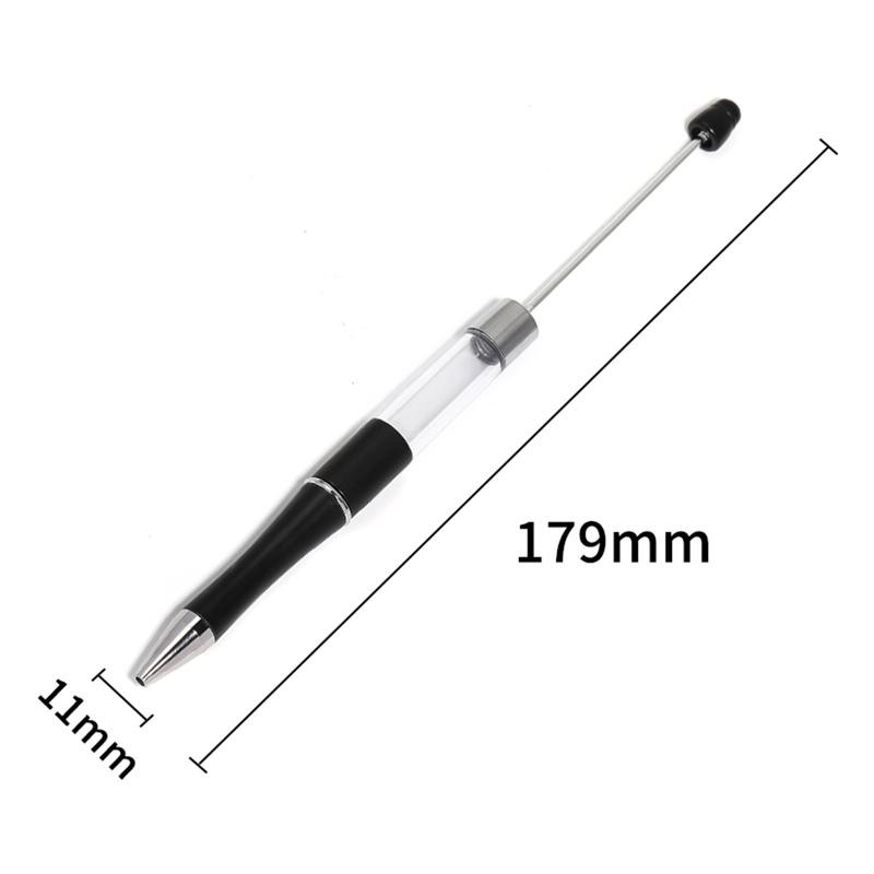 【P190】10PCS Creative DIY empty tube crystal plastic beaded ballpoint pen:_3#