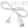 DiCUNO E27 Lamp Holder with Switch, E27 Lamp Base with