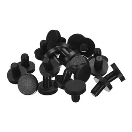 sourcing map 20 Pieces Black Rubber Stopper, J5 Waterproof Plug Holes for 5mm / 0.2" Hole
