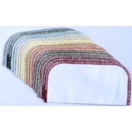 1 Ply 8x8 Inches Birdseye White Little Wipes Set of 20 Assorted Earthtones