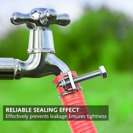 8 Pcs Double Wire Hose Clips Adjustable,20-36mm Double Wire Hose Clamps,201 Stainless Steel Hose Clips,Universal Plumbing Pipe Tube Fastener,for 20 mm 25 mm 32 mm 36 mm Pipeline