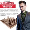 GothamChess Board- Foldable, Magnetic Pieces, Quality Wood, Fitted Storage, Includes