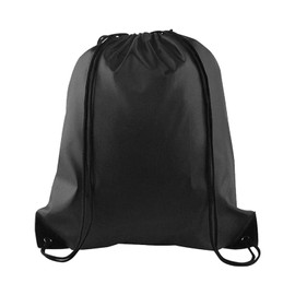 YSUY 1-Pack Black Drawstring Gym Bags, Bags Sports Cinch Sack String Bag, Bulk Swimming String Bags, Draw String Backpack Suitable for Sports, Gym, Travel, Swimming, Beach (1PCS)