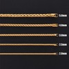 Fiusem Gold Plated Wheat Chain Necklace for Men, 3mm Gold