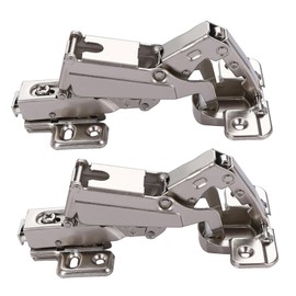 2 Pack 165 Degree Kitchen Cabinet Hinges, Face Frame, Clip ON Plate for Easy Installation, Soft Close Multi-Pivot Concealed Hardware for Corner Kitchen Cabinet, Cupboard Folded, Folden Door, Closets