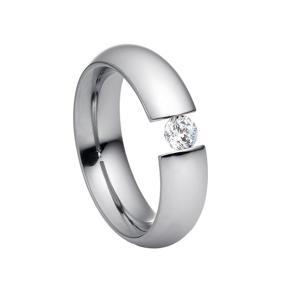 Heideman Women's Intensio Ring Stainless Steel Silver Coloured Polished Women's